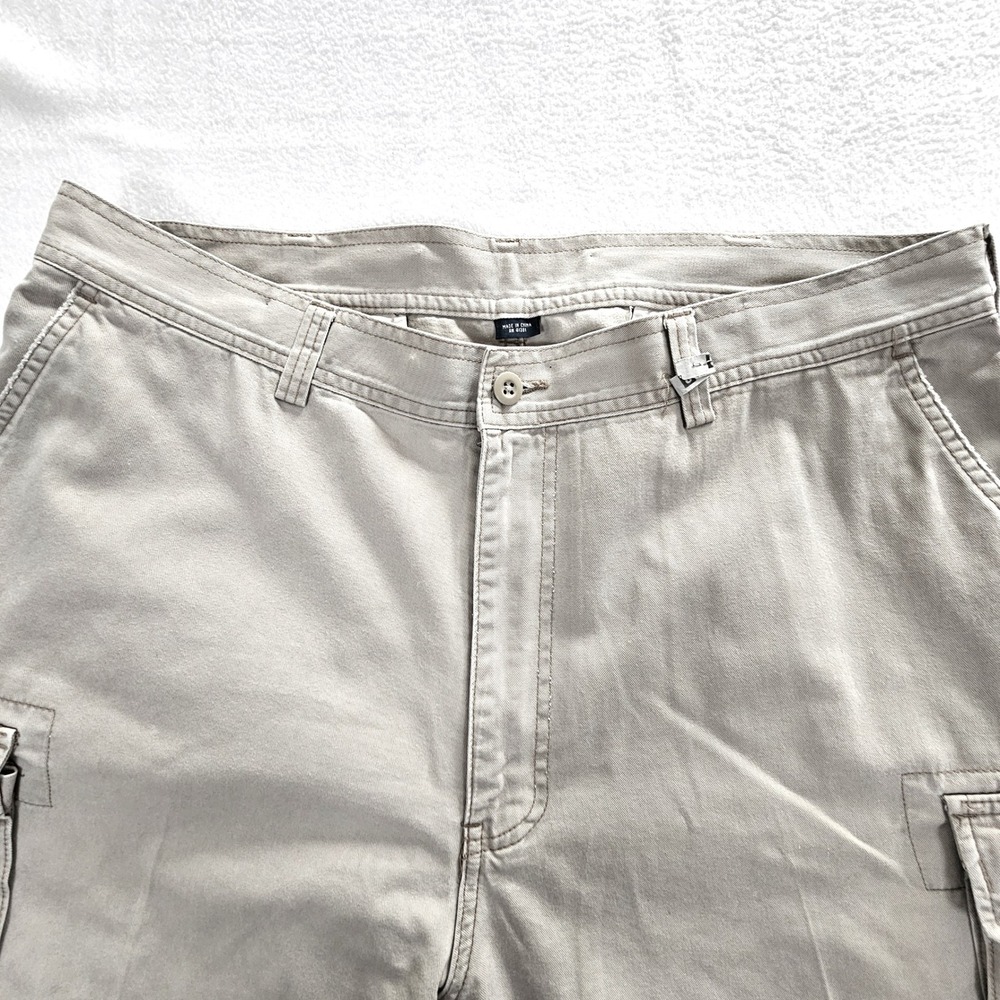 Polo Ralph Lauren Mens Khaki Tan Cotton Twill Cargo Shorts Utility Size 44